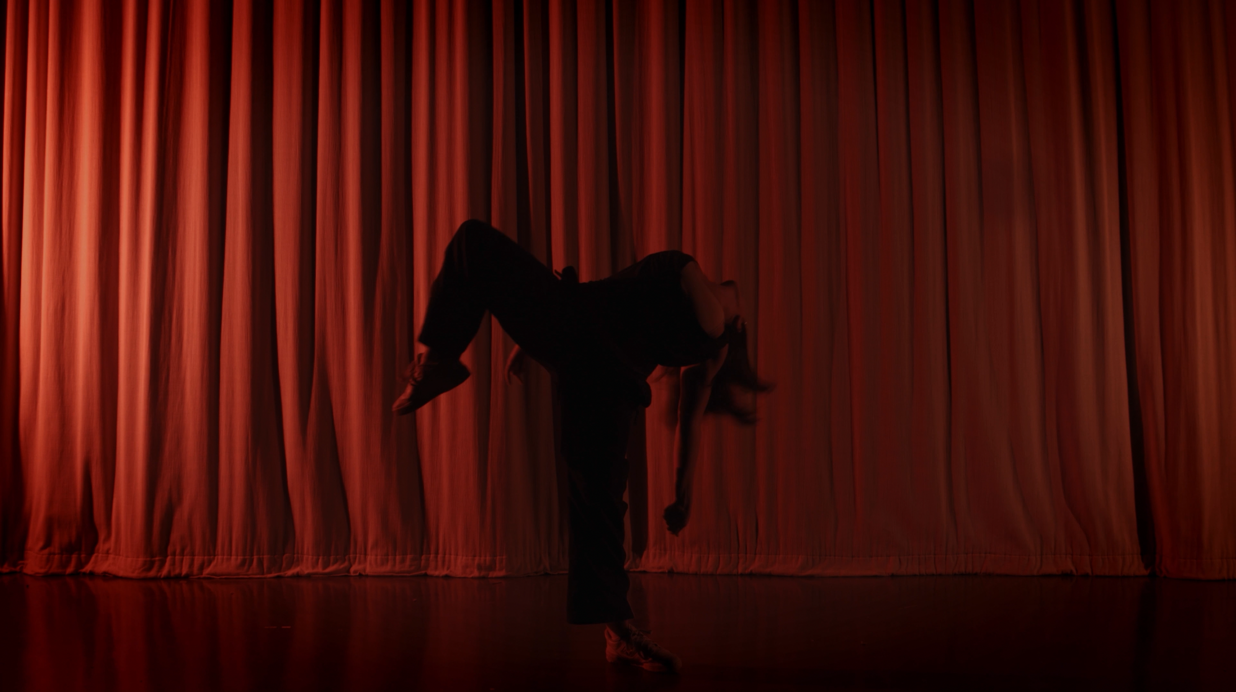 Shake it to the Max Choreography Solo Dancer Red Orange Cinematic Silhouette Lighting