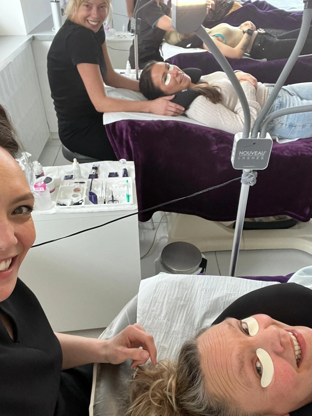 Therapists attending advanced LVL lash training