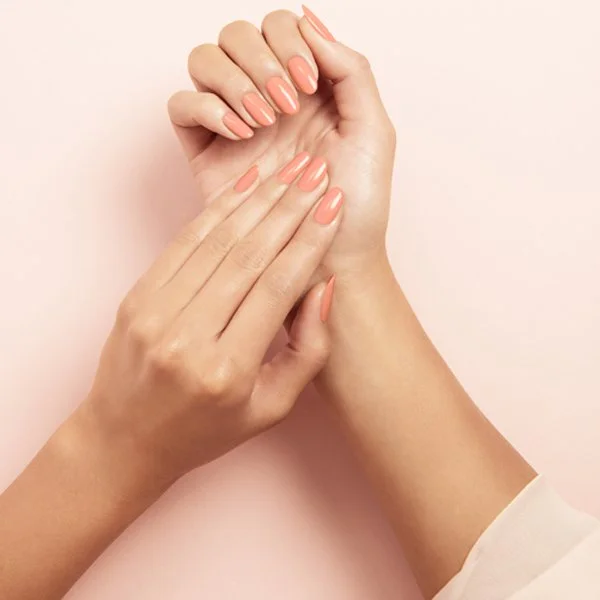 Gel manicure treatment with beautifully finished natural nails