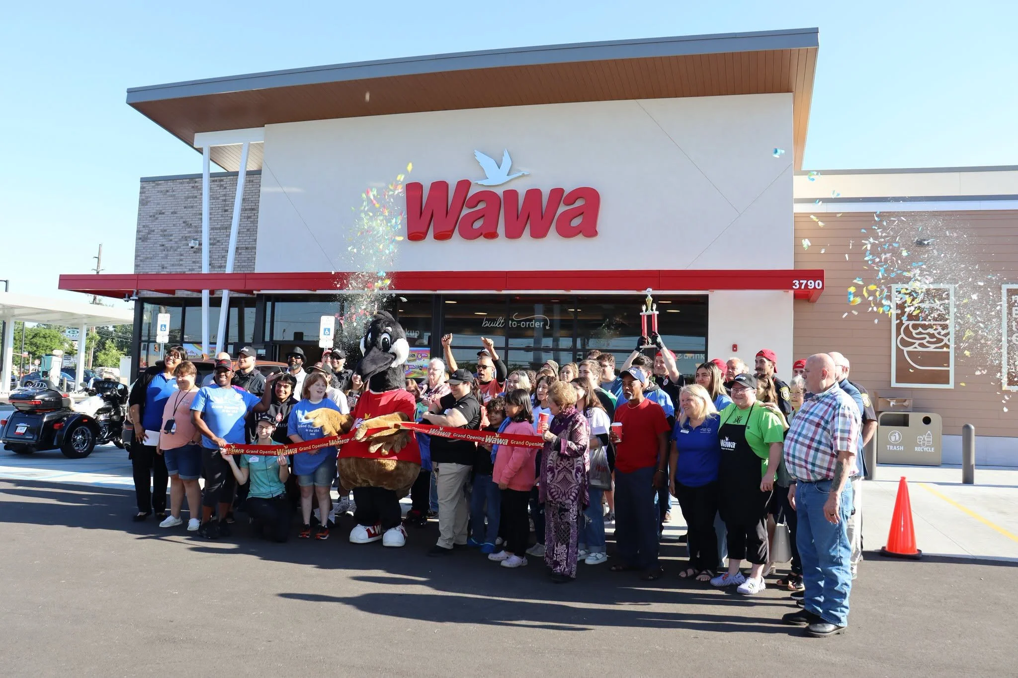 Wawa's grand opening celebration at 3790 South St. in Lafayette, Indiana, on June 24. The store is one of two Wawa locations planned for the city and one of nearly 100 grand openings the chain is holding across 14 states this year.