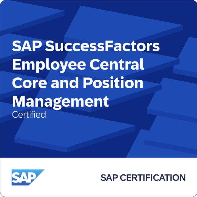 SAP SuccessFactors Employee Central Core certification badge earned by Kristy Walsh