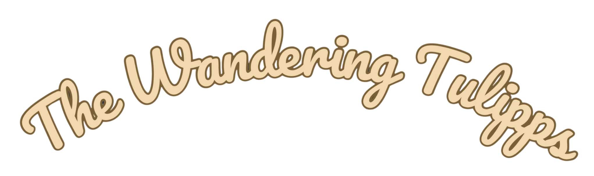 The Wandering Tulipps official logo for the Indiana folk and Americana music duo featuring Aaron and Caroline Lipp.