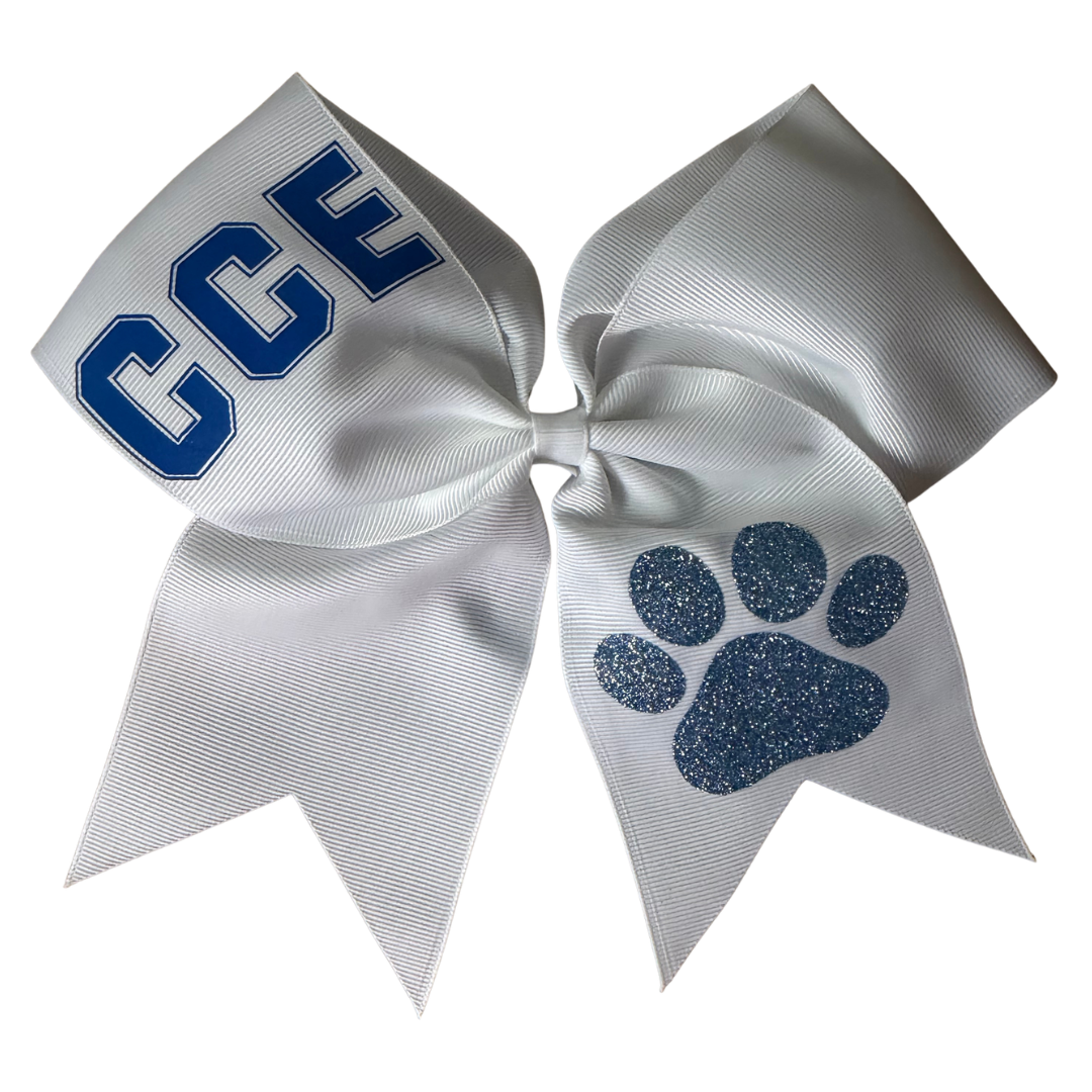 CCE Glitter School Spirit Cheer Bow