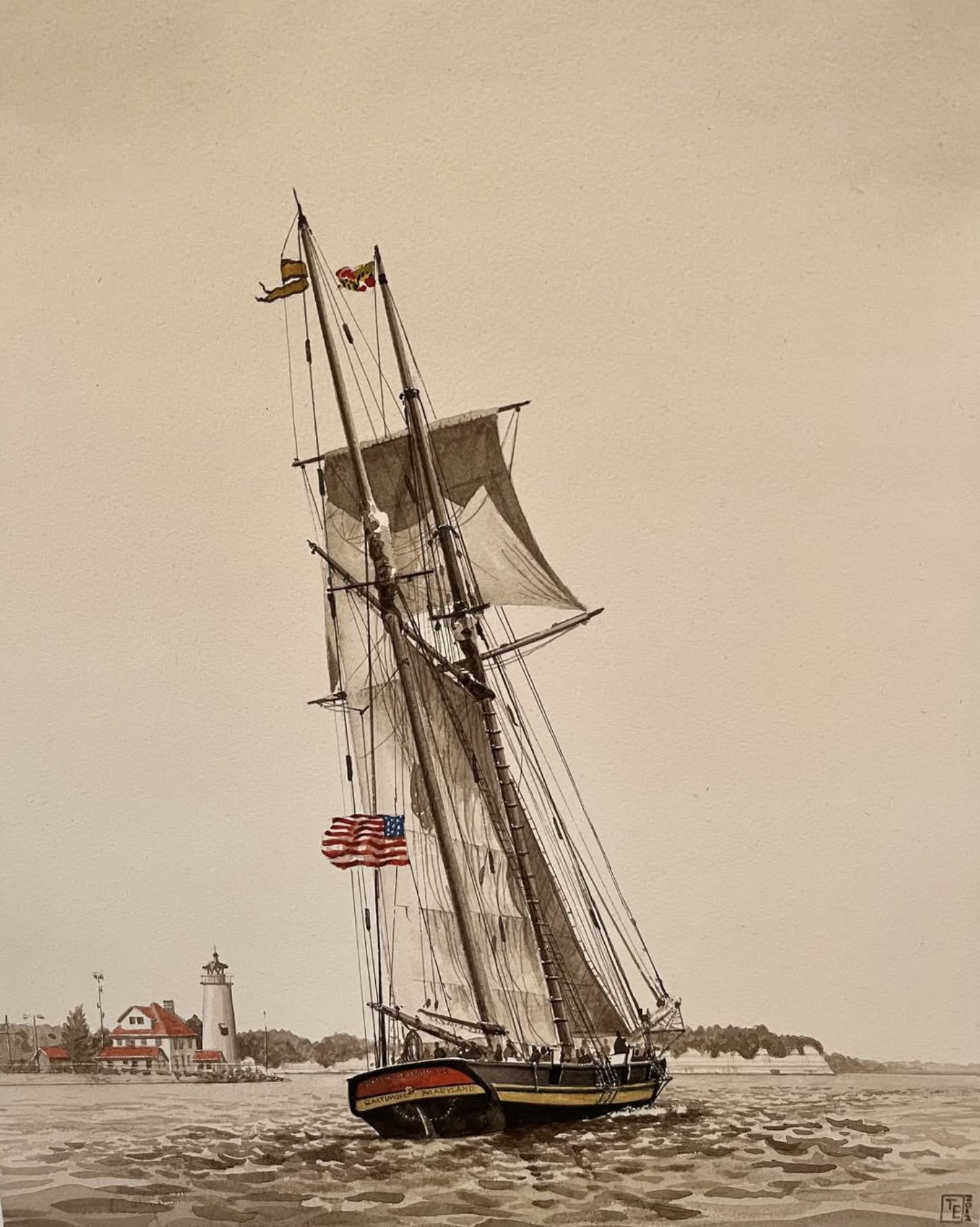 Pride of Baltimore II
16"x20"
Watercolor