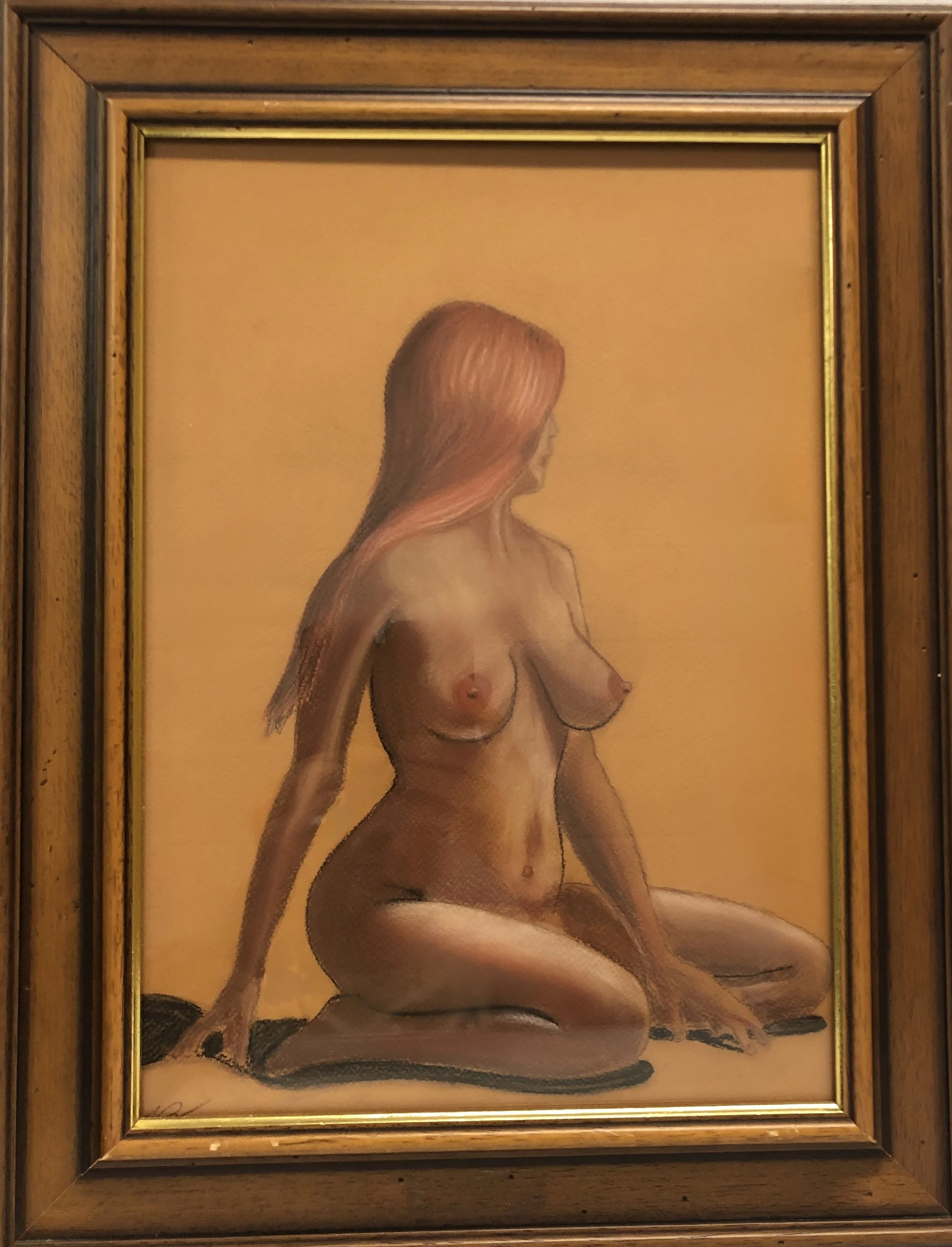 Kneeling nude