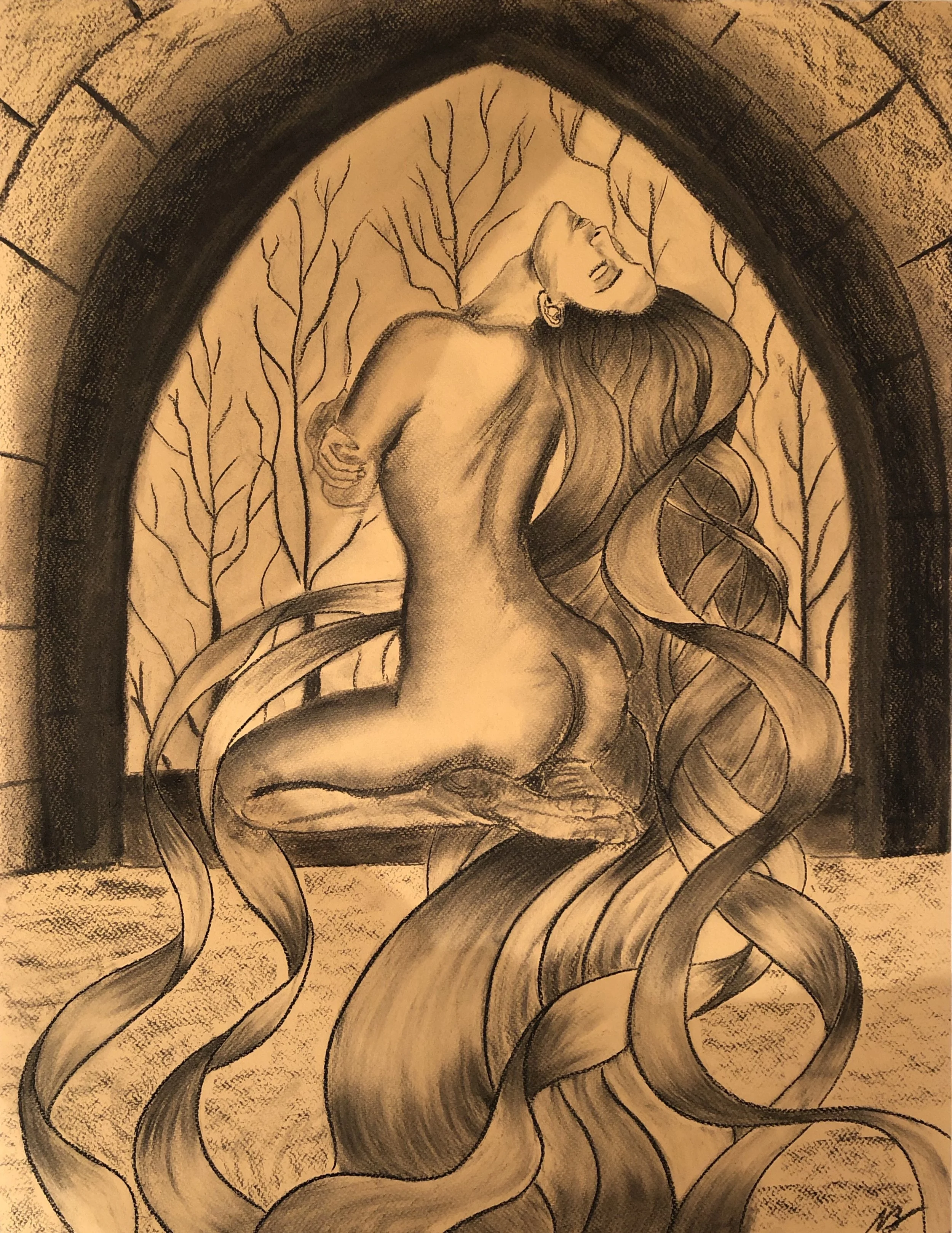 Rapunzel (Charcoal paper)