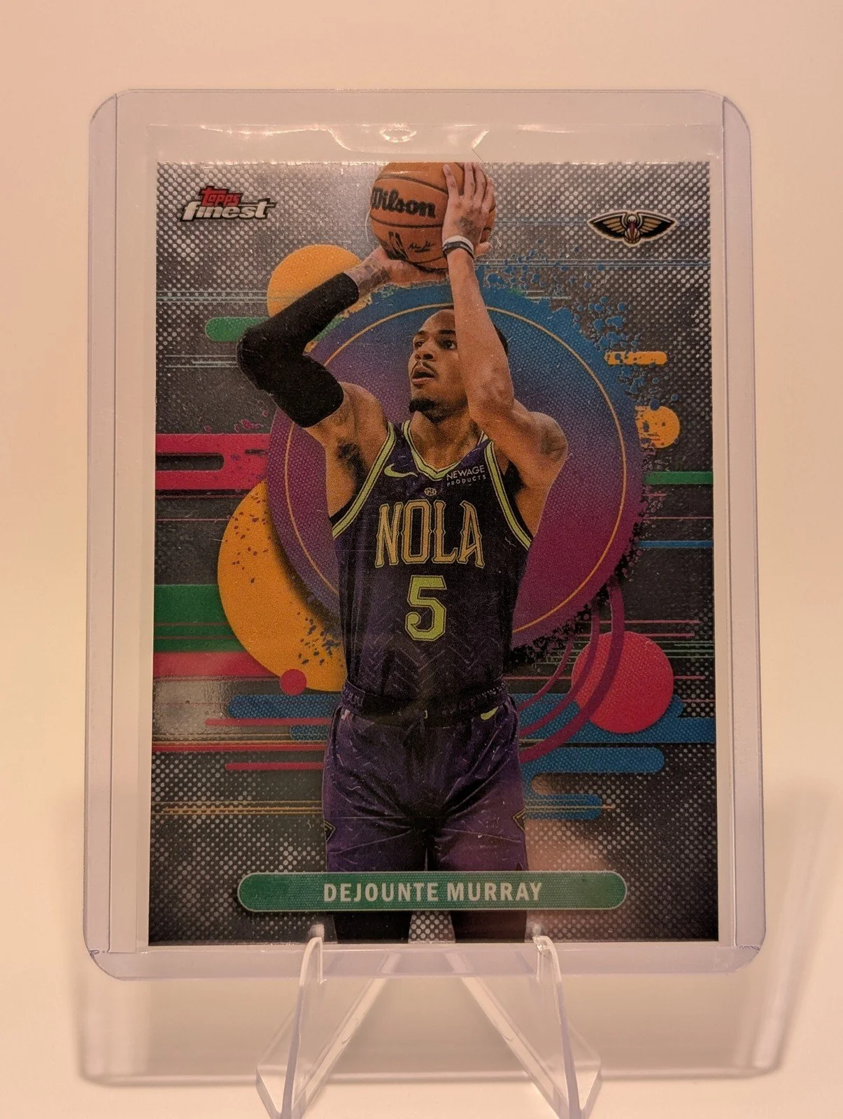 Front of 2025-26 Finest Dejounte Murray #178 New Orleans Pelicans