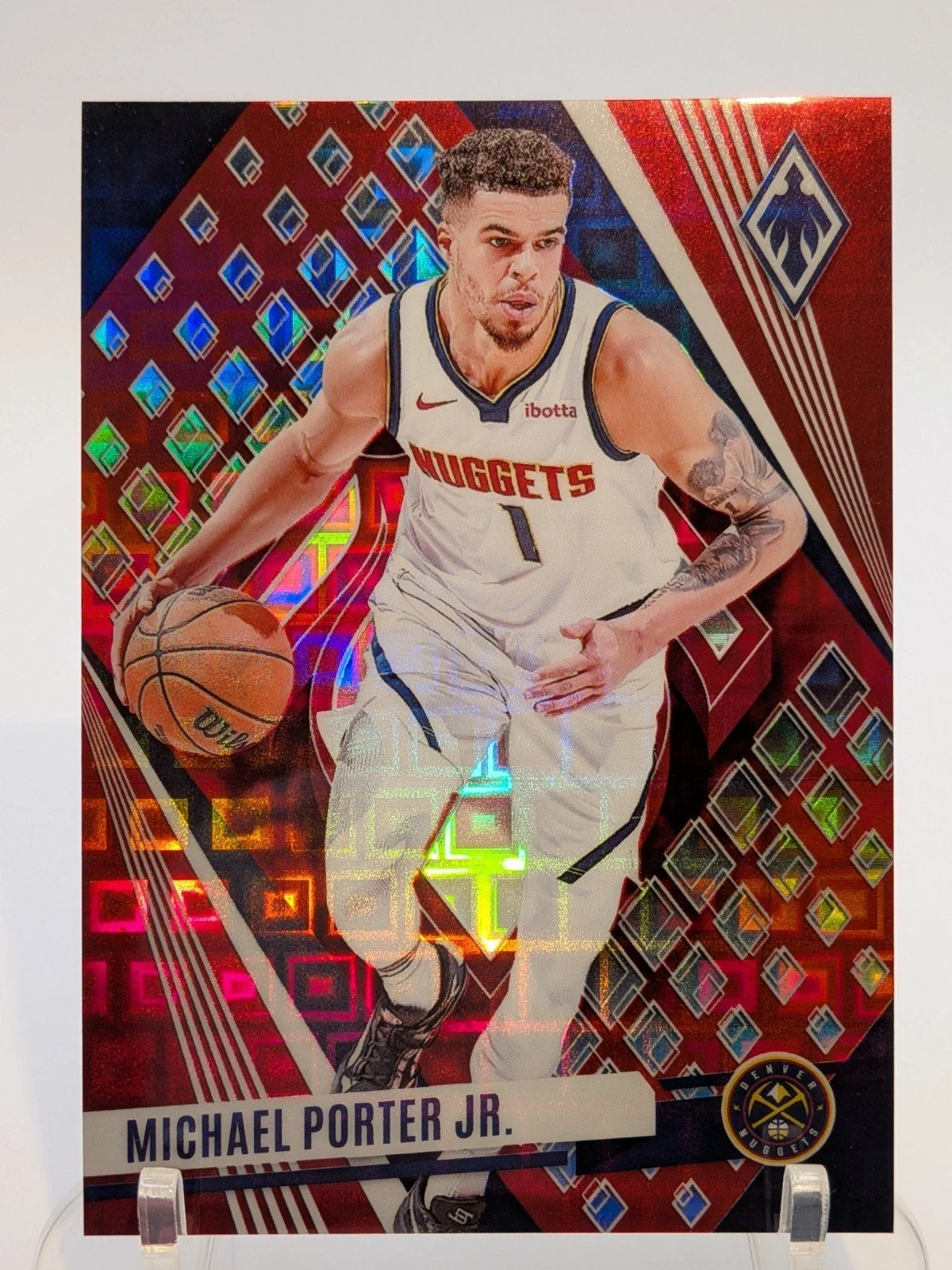 Front of 2023-24 Panini Phoenix Michael Porter Jr. RED PANDORA /11 #67 FOTL Nuggets SSP