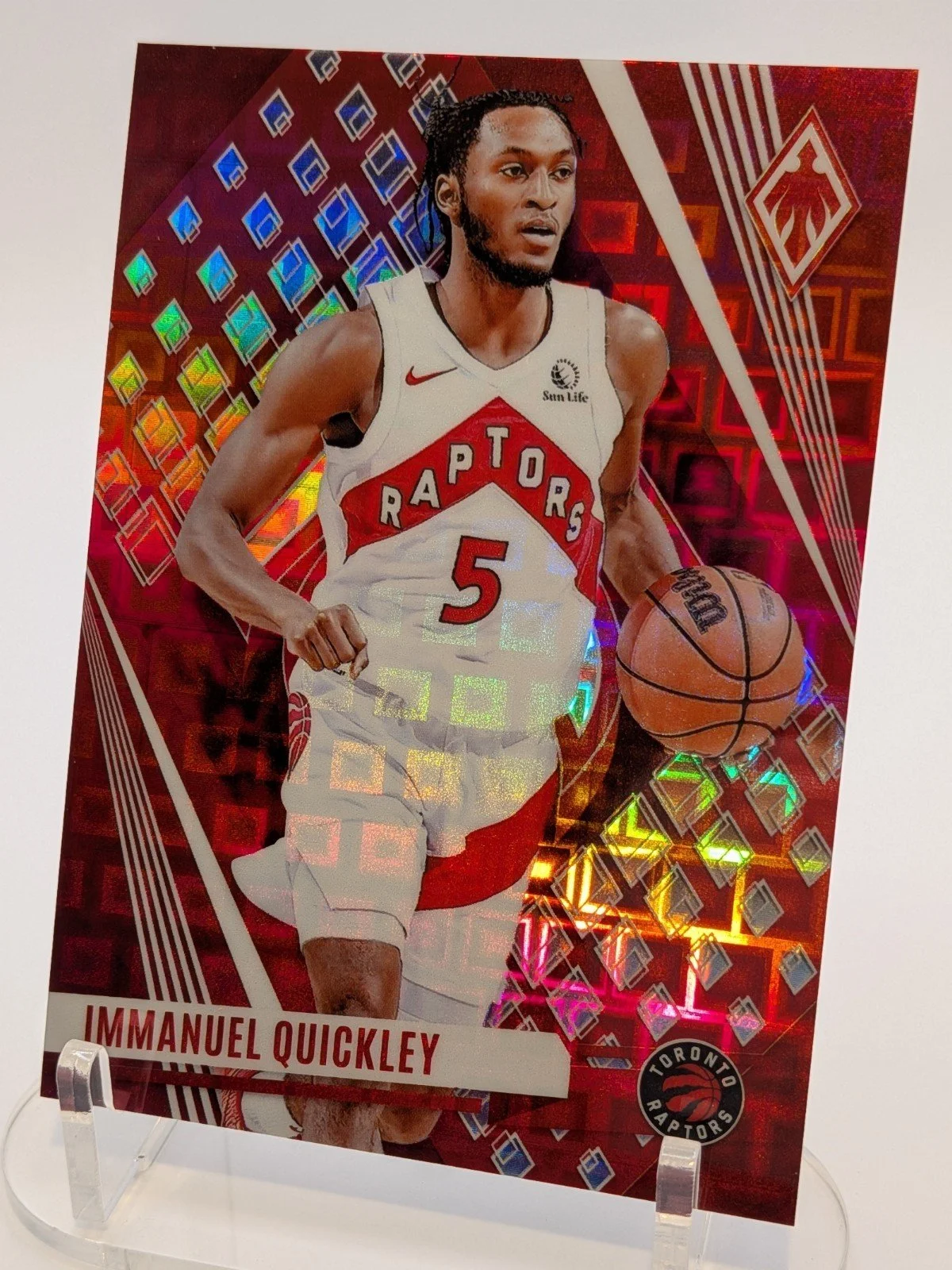 2023-24 Panini Phoenix Immanuel Quickley RED PANDORA #7 SSP FOTL Raptors 11/11 - photo 3