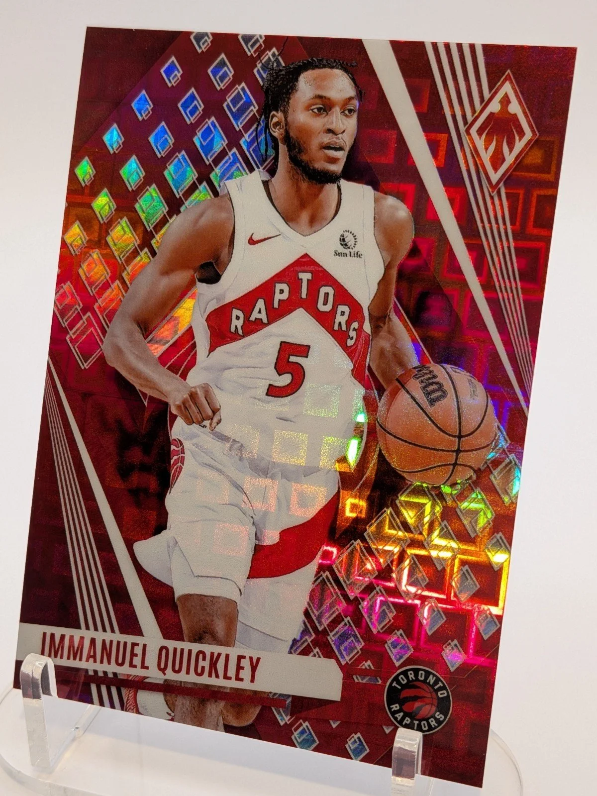 2023-24 Panini Phoenix Immanuel Quickley RED PANDORA #7 SSP FOTL Raptors 11/11 - photo 4