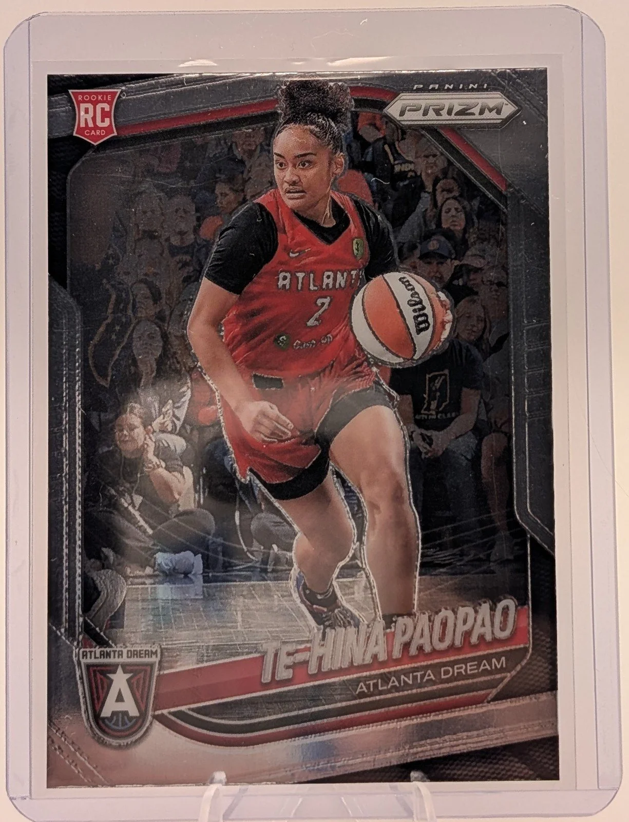 Front of 2025 Panini Prizm WNBA #61 Te-Hina Paopao Silver Prizms