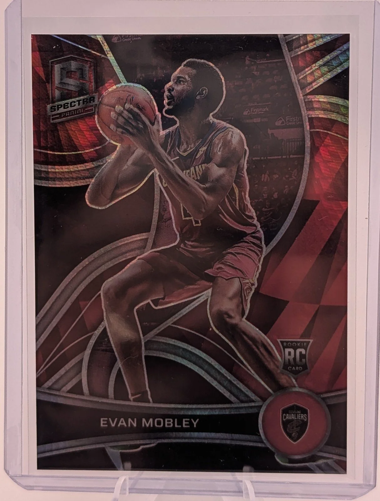 Front of 2021-22 Panini Spectra #101 Evan Mobley