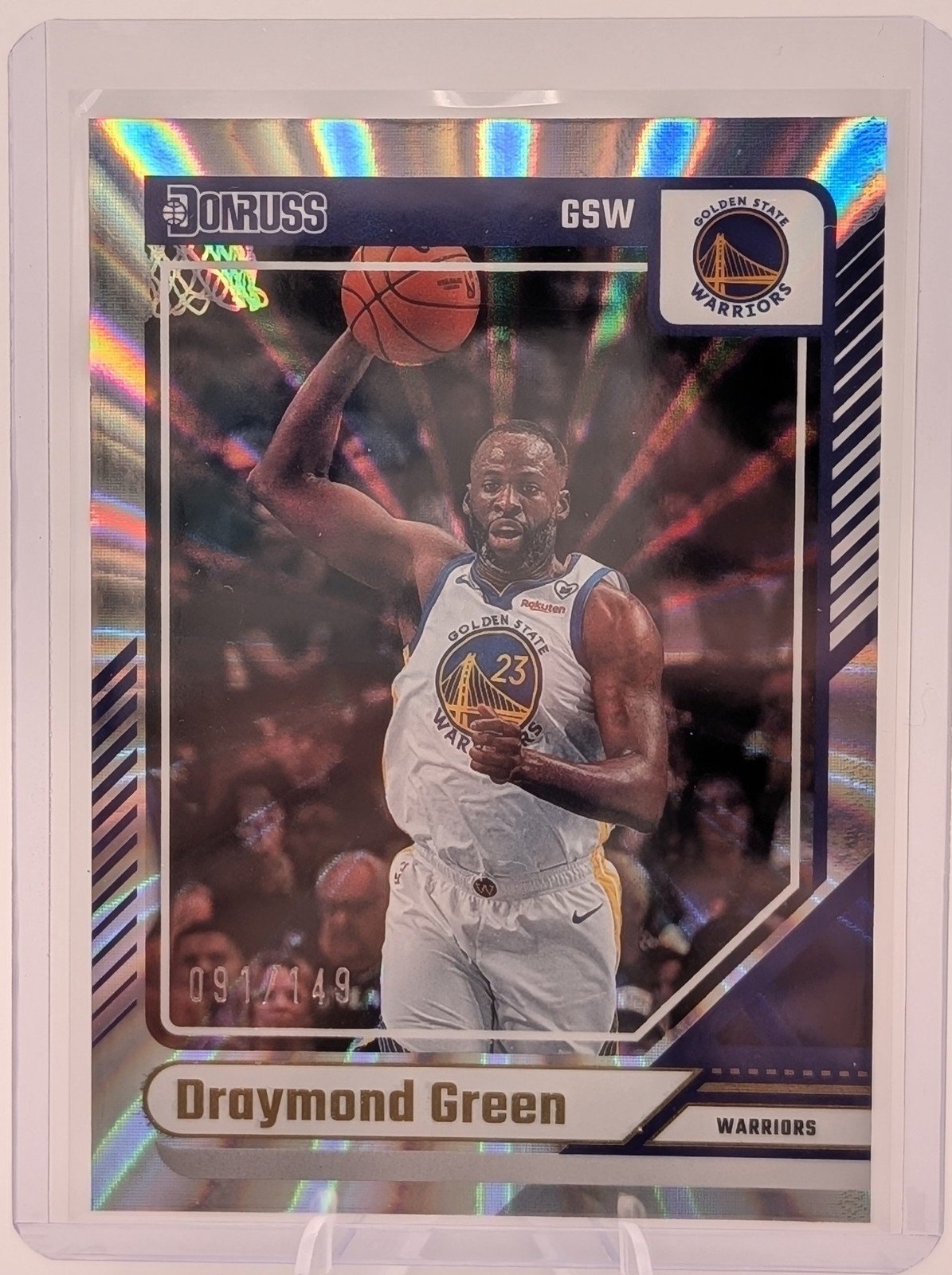 Front of 2024-25 Donruss #46 Draymond Green Holo Laser #/149