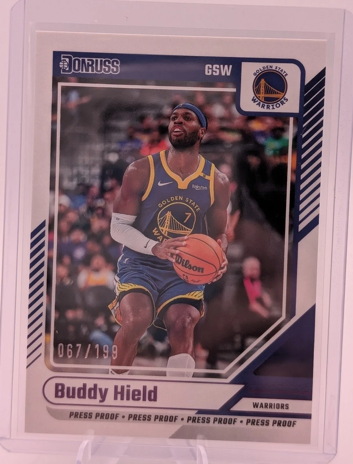 Front of 2024-25 Donruss #78 Buddy Hield Press Proof Purple #/199