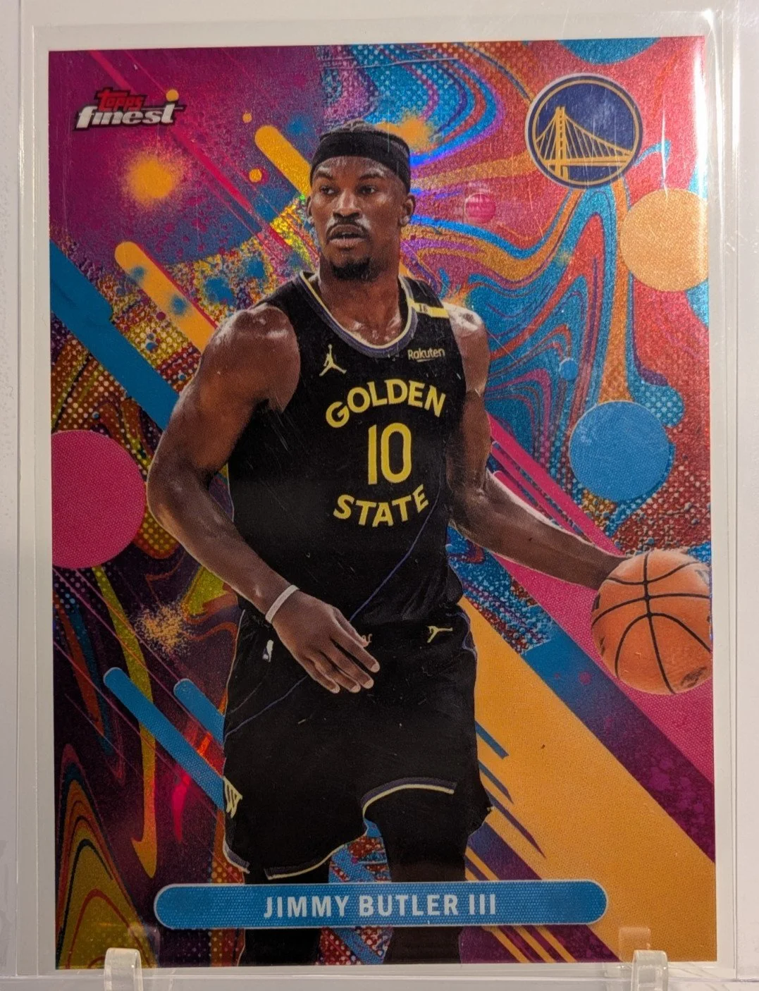Front of 2025-26 Finest #75 Jimmy Butler III Oil Spill
