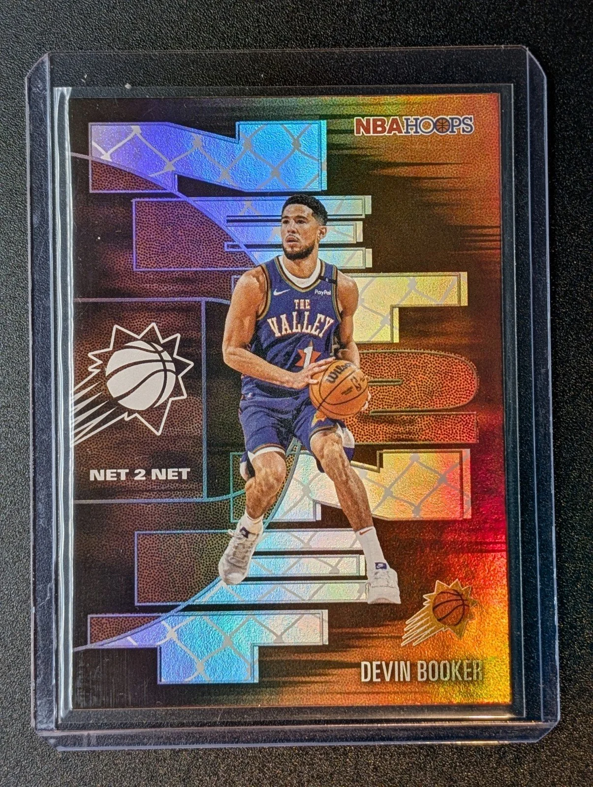 Front of 2025-26 Hoops #NTN-5 Devin Booker Net 2 Net