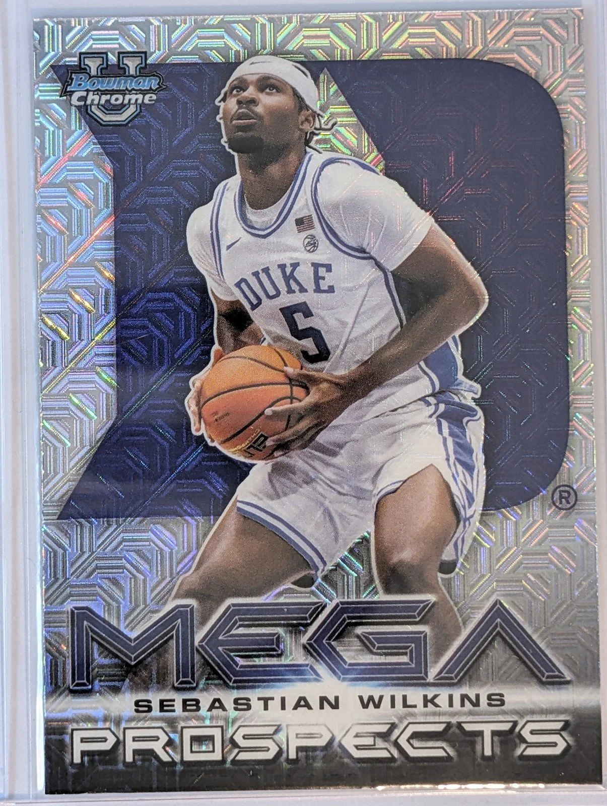 Front of 2025-26 Bowman #MP-12 Sebastian Wilkins Mega Prospects