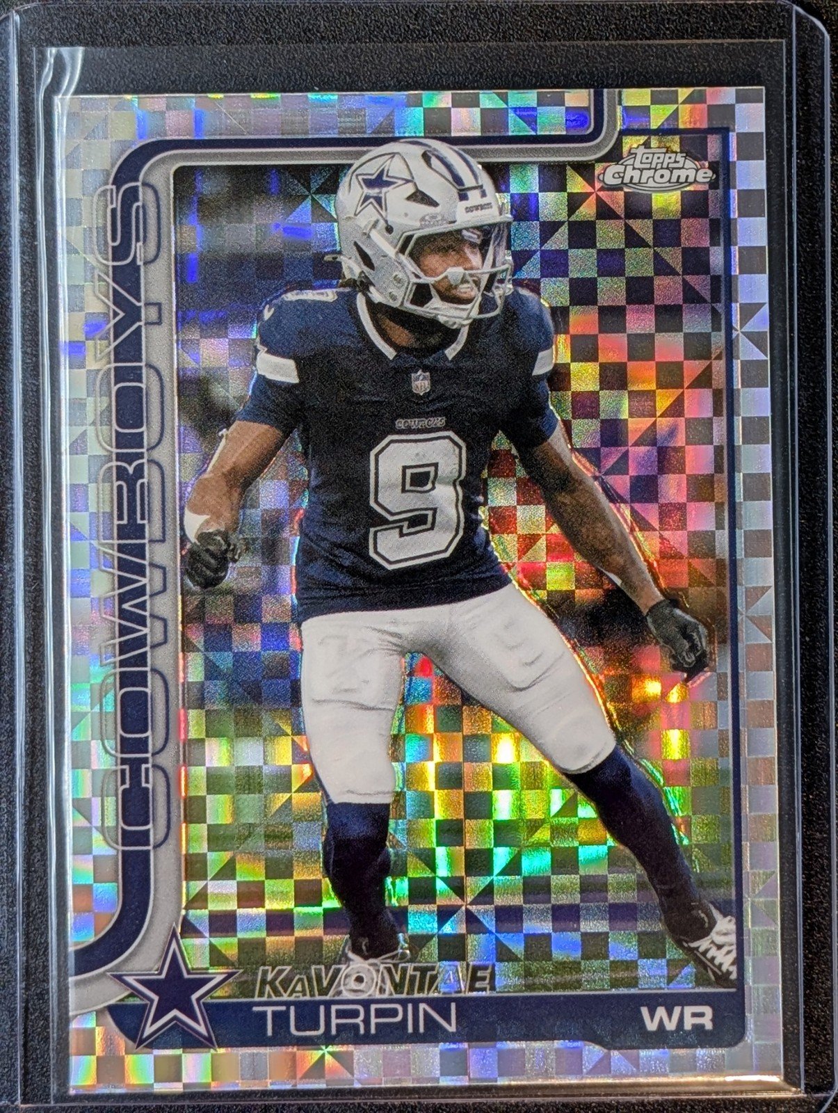 Front of 2025 Topps Chrome #84 KaVontae Turpin X-Fractor