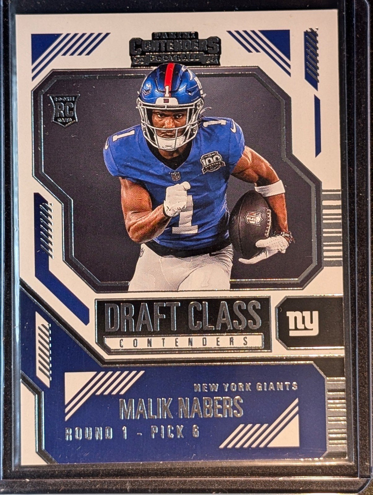 Front of 2024 Panini Contenders #5 Malik Nabers Draft Class Contenders Rookie