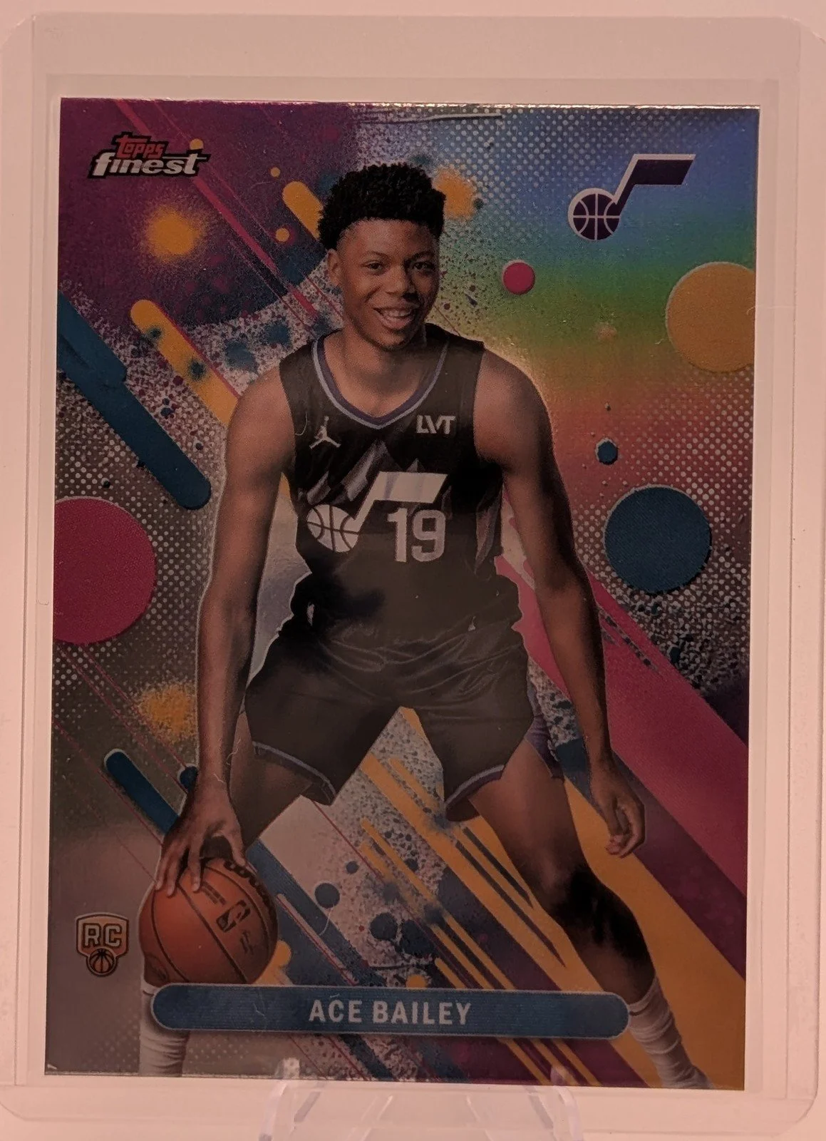 Front of 2025-26 Finest #5 Ace Bailey Refractor ROOKIE RC