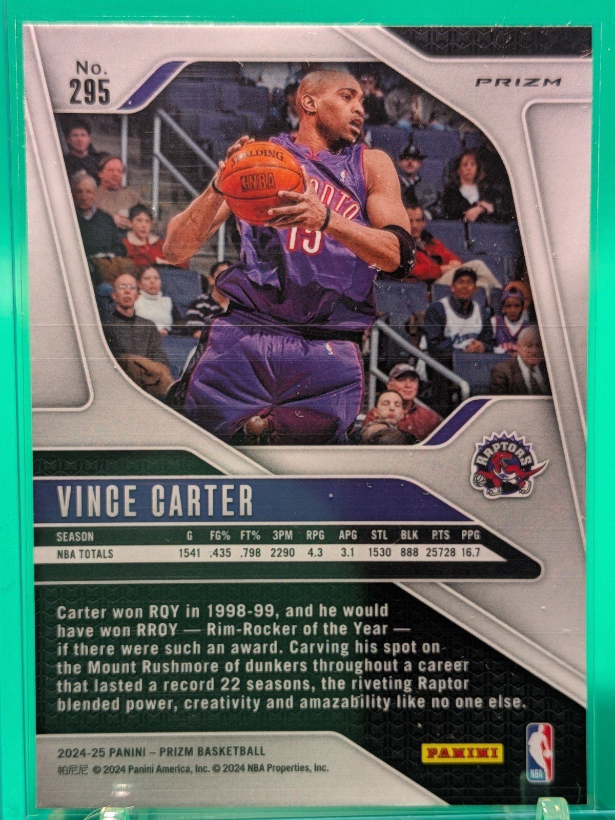 2024-25 Panini Prizm #295 Vince Carter Prizms Ice - photo 5
