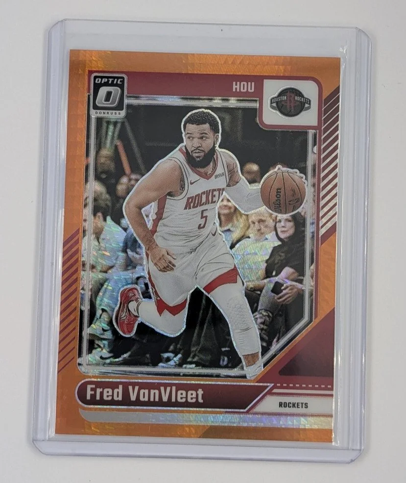 Front of 2024-25 Donruss Optic #117 Fred VanVleet Hyper Orange /299