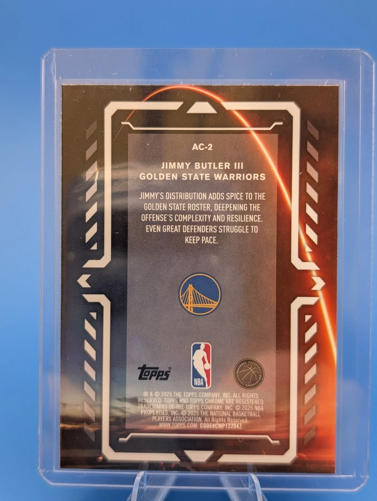 Back of 2025-26 Topps Chrome #AC-2 Jimmy Butler III Activators