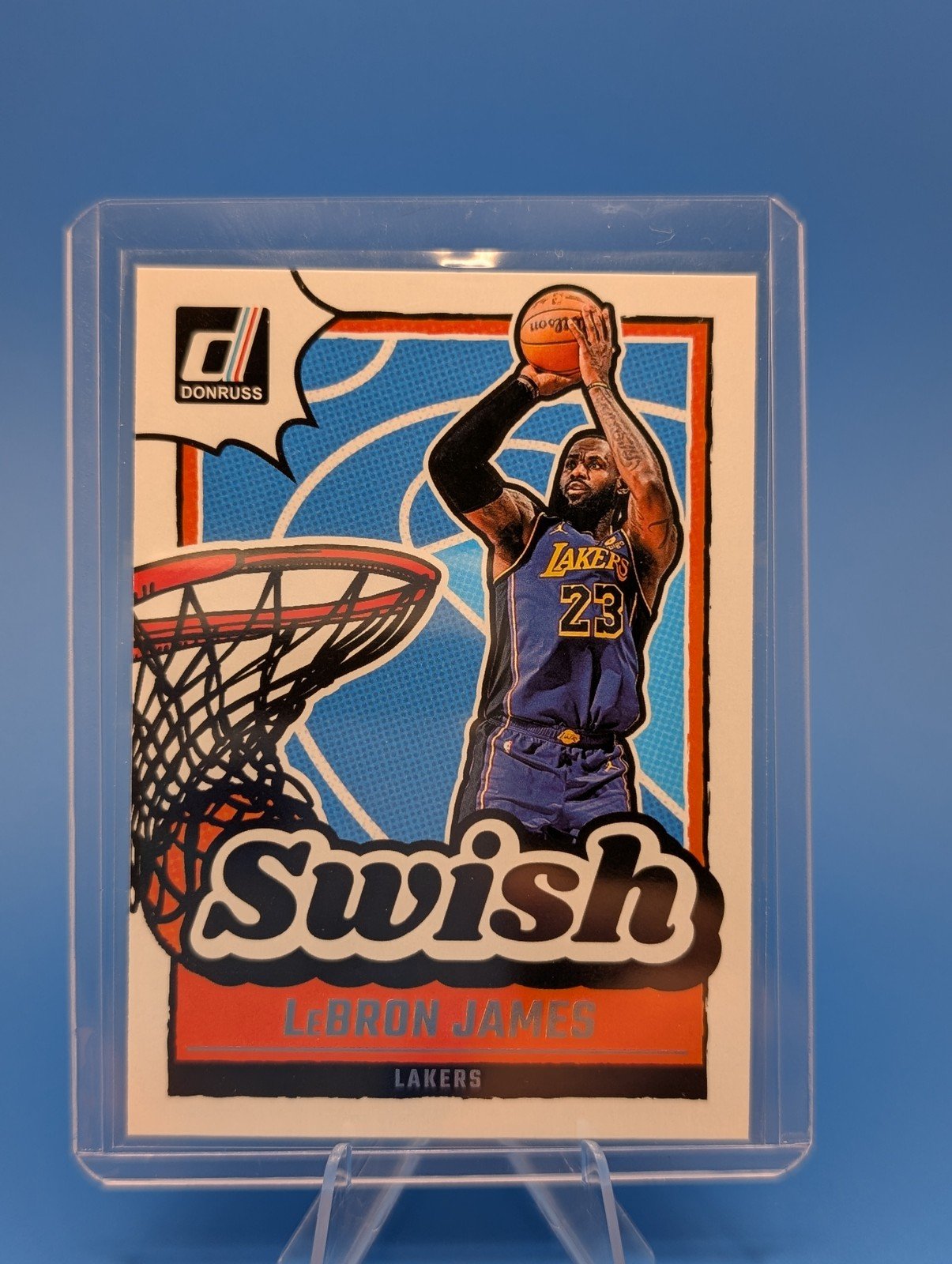 Front of 2024-25 Donruss #5 LeBron James Swish