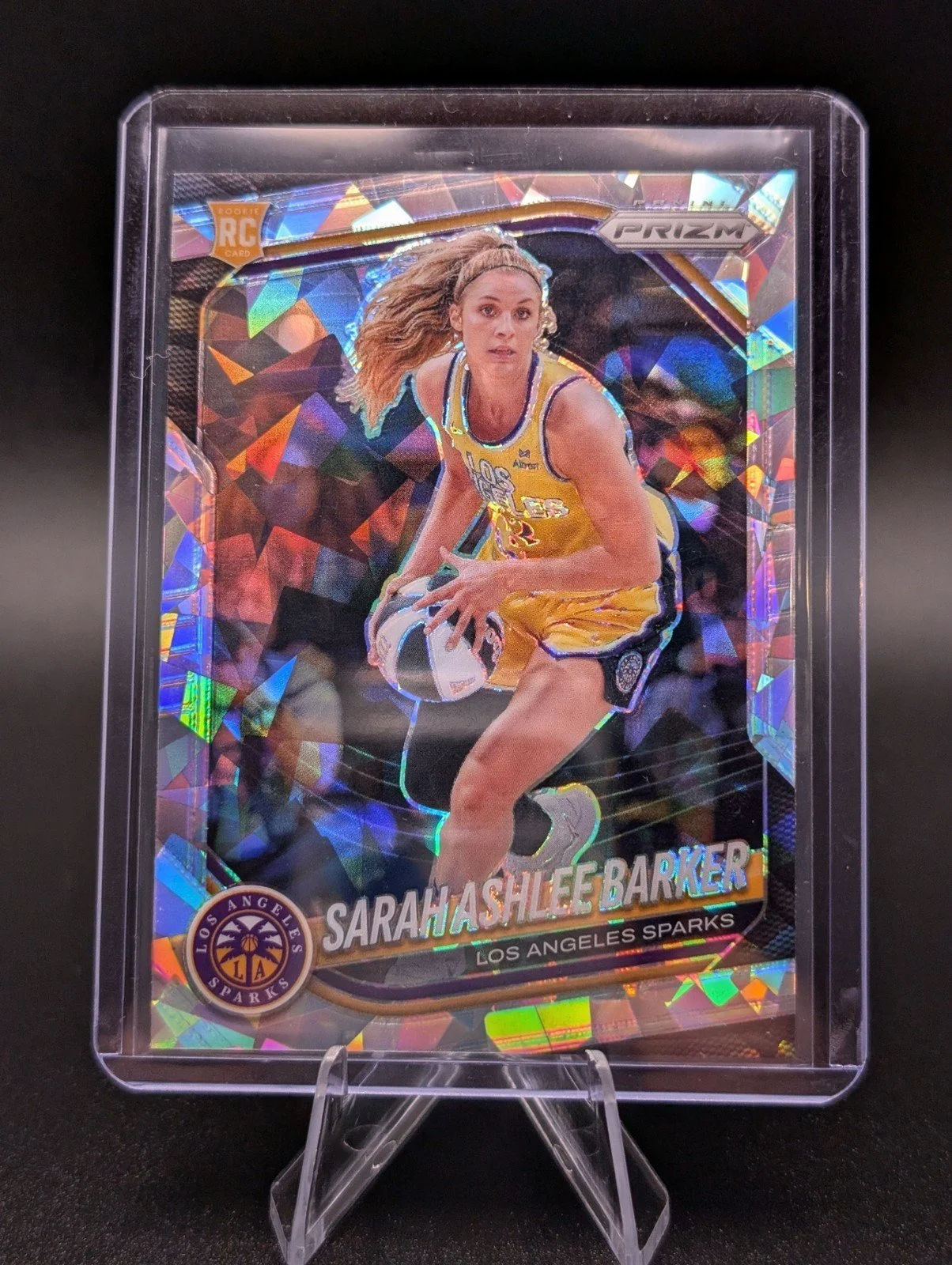 Front of 2025 Panini Prizm WNBA #31 Sarah Ashlee Barker Ice Prizms