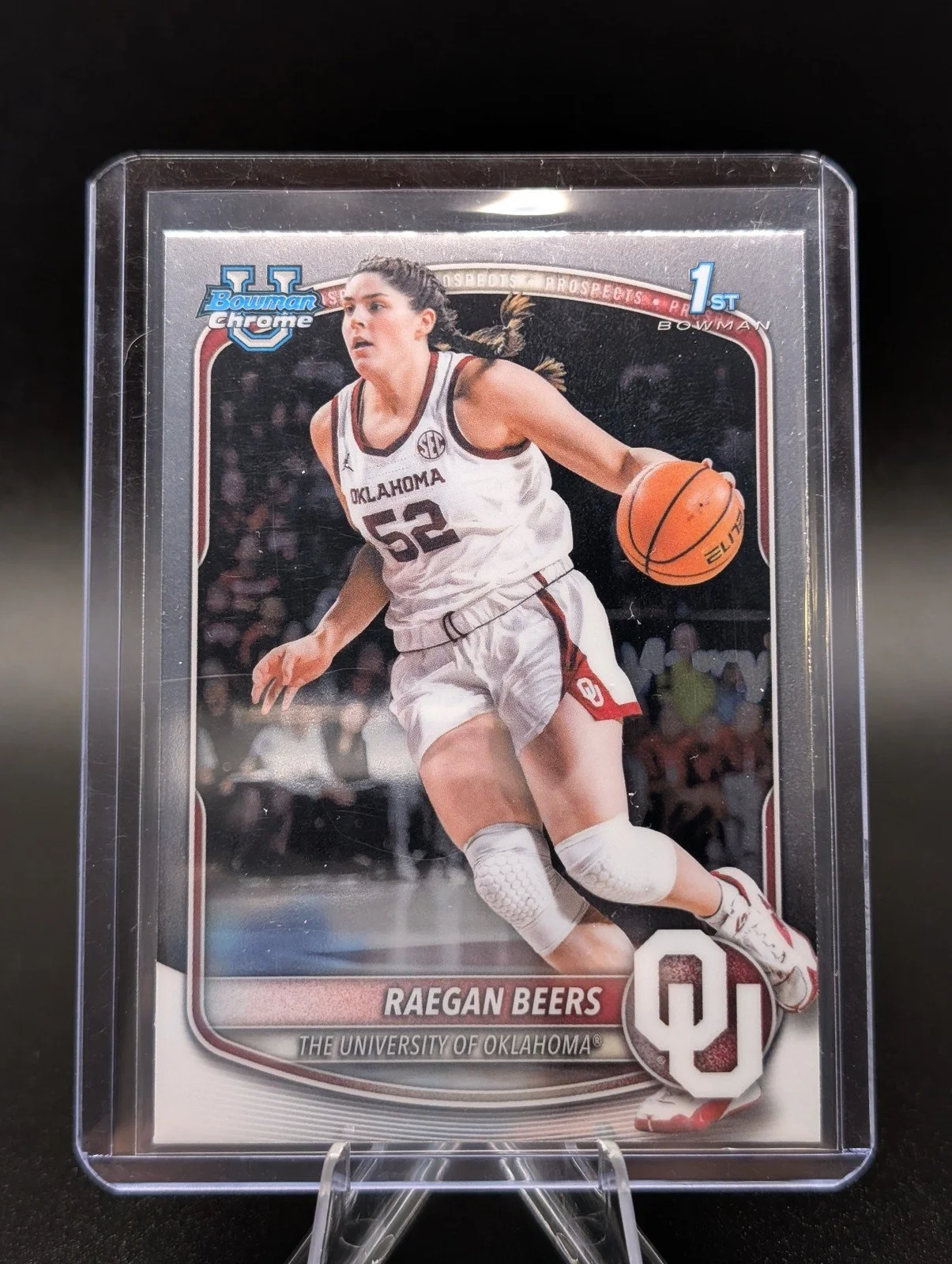 Front of 2025-26 Bowman #BCP-65 Raegan Beers Chrome Prospects