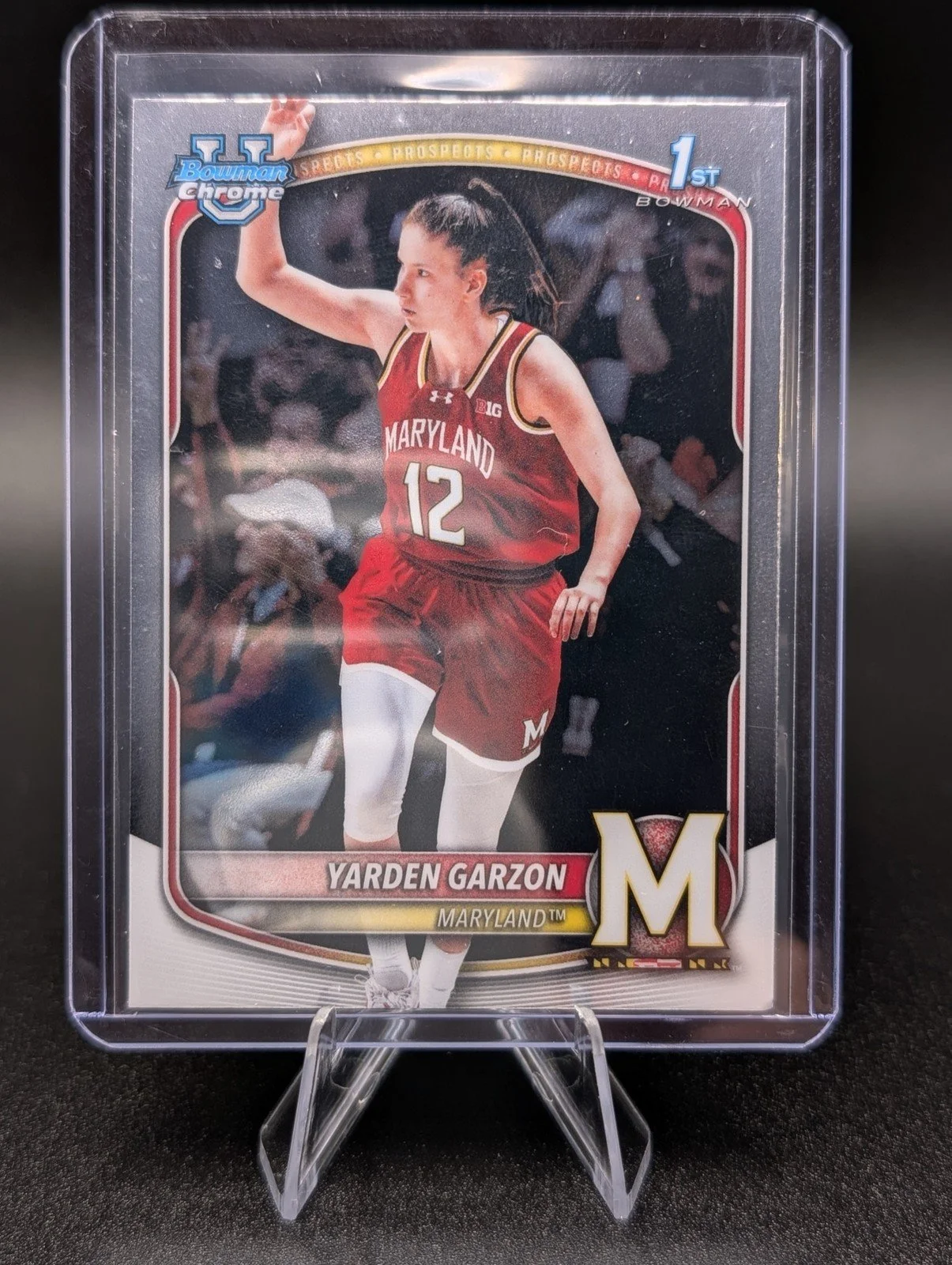 Front of 2025-26 Bowman #BCP-68 Yarden Garzon Chrome Prospects
