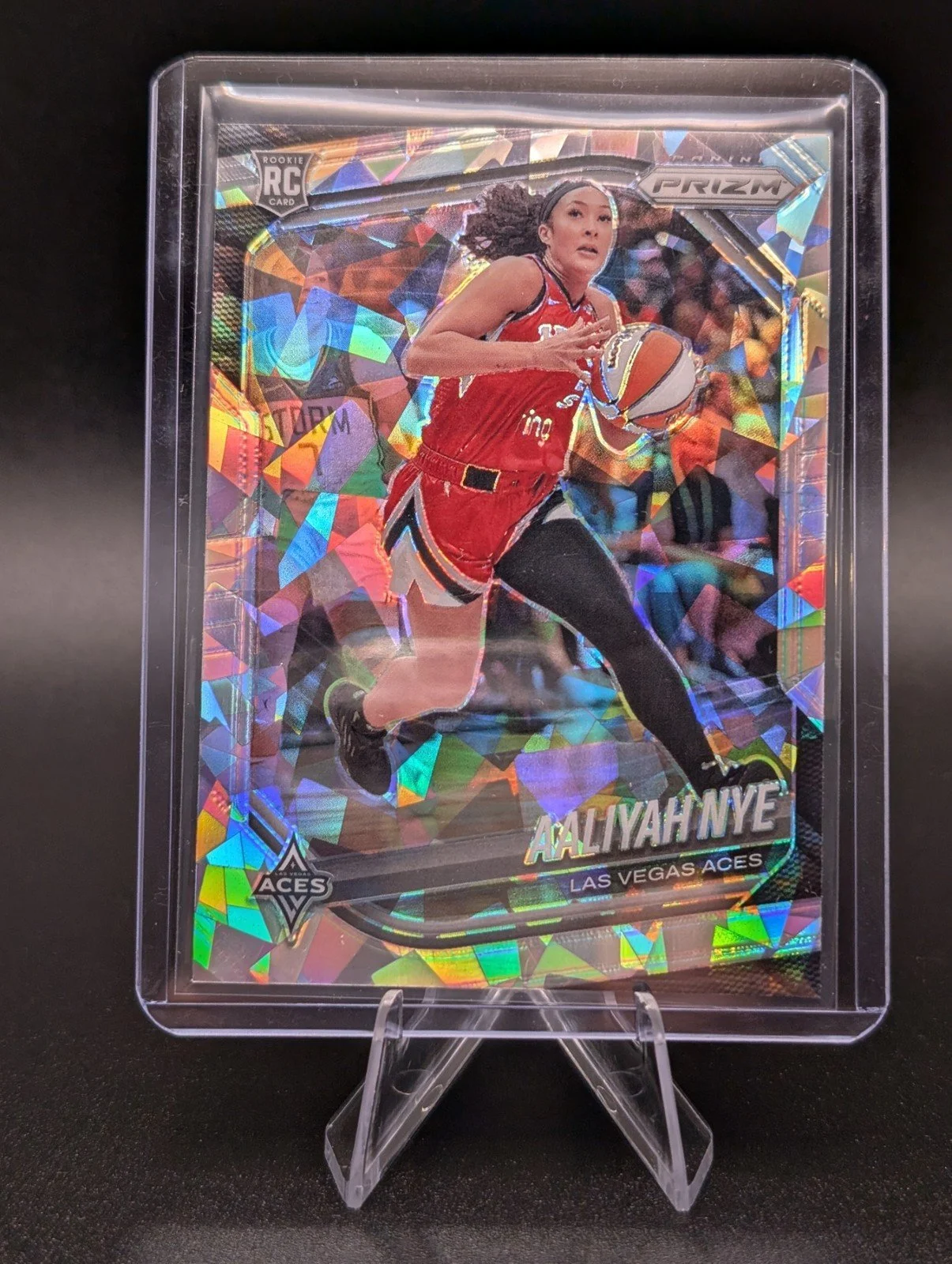 Front of 2025 Panini Prizm WNBA #15 Aaliyah Nye Ice Prizms