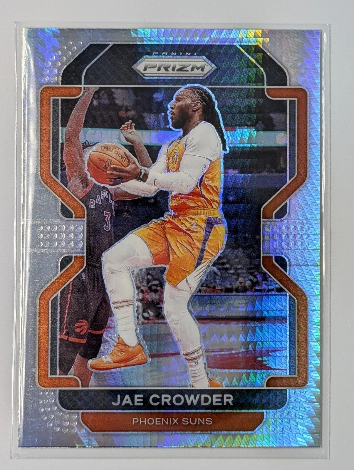 Front of 2021-22 Panini Prizm #59 Jae Crowder Hyper Prizm