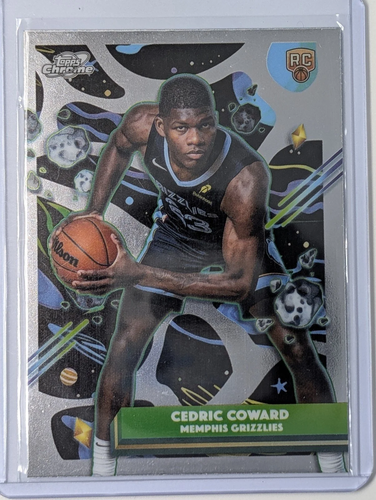 Front of 2025-26 Topps Chrome Cosmic #7 Cedric Coward