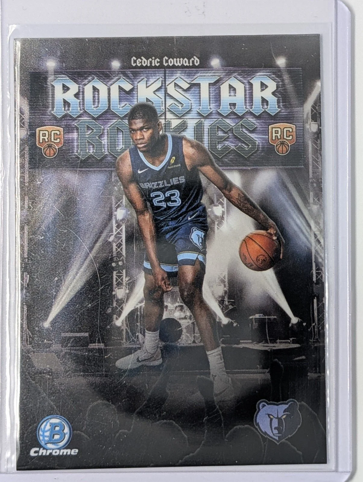 Front of 2025-26 Bowman #RR-11 Cedric Coward Rockstar Rookies