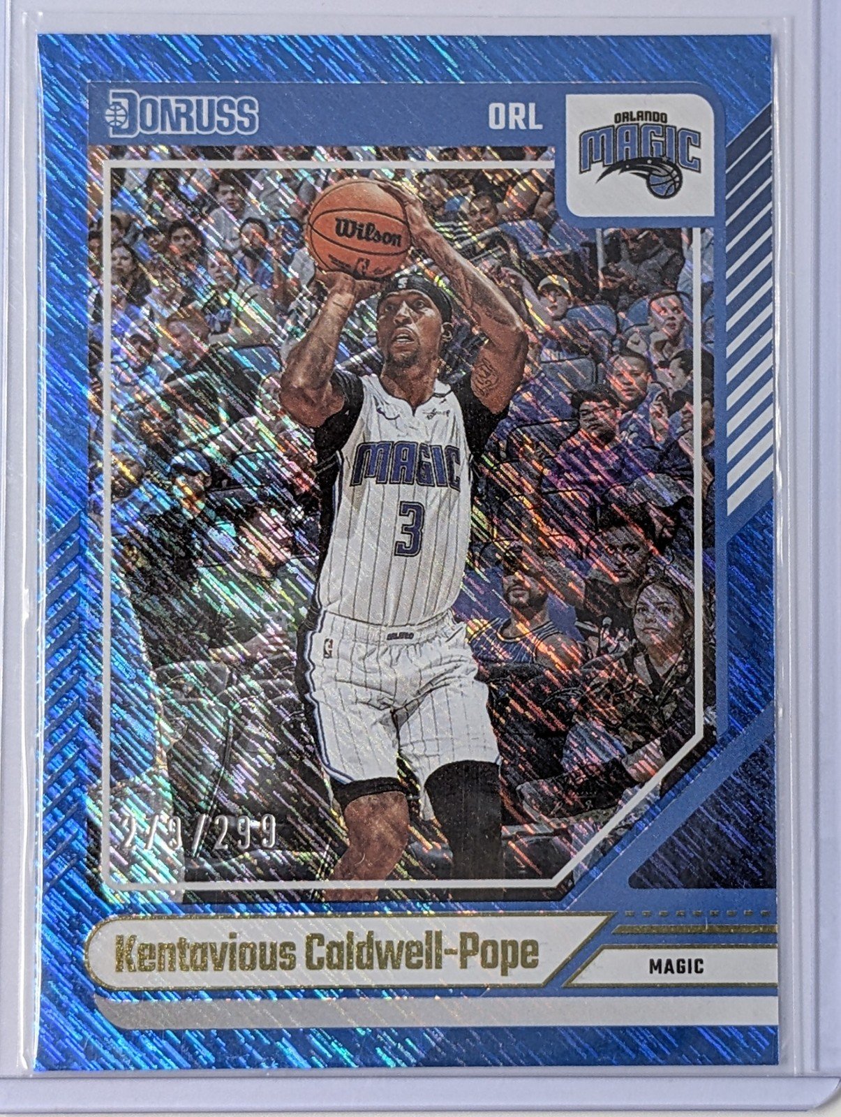 Front of 2024-25 Donruss #5 Kentavious Caldwell-Pope Storm #/299