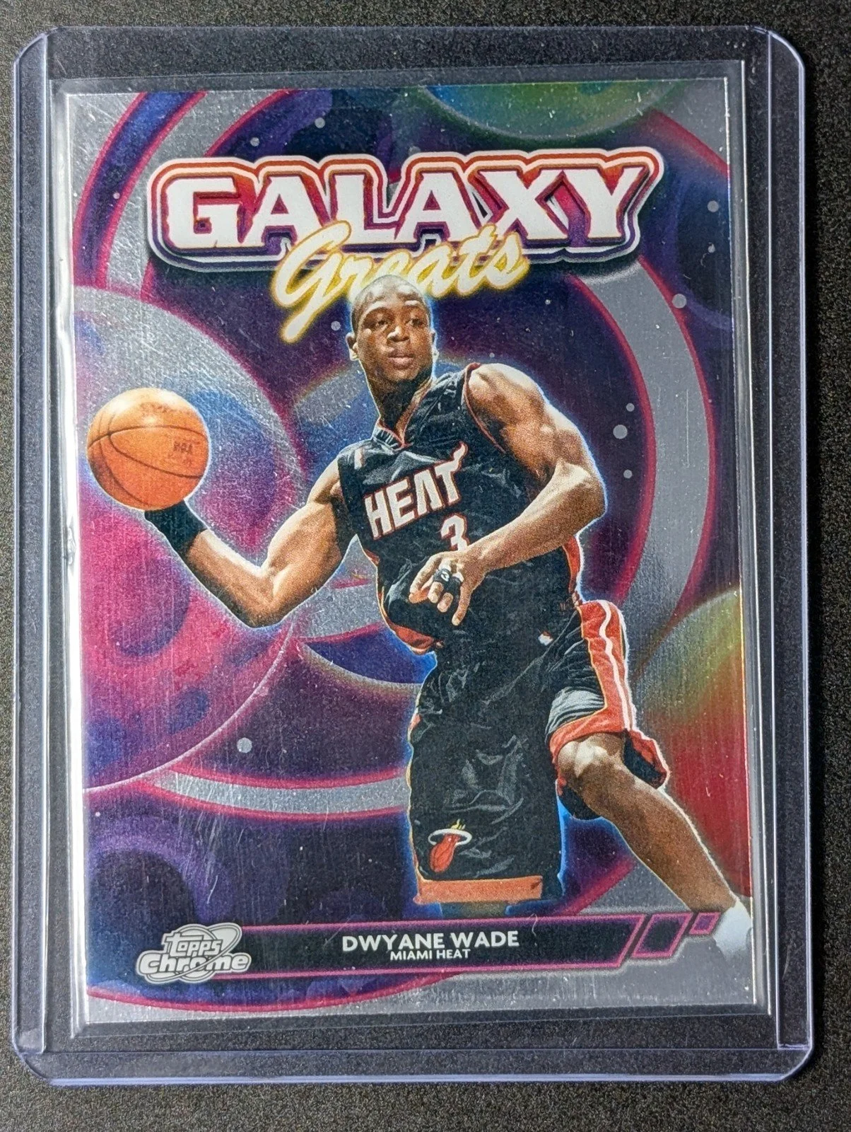 Front of 2025-26 Topps Cosmic Chrome Dwayne Wade Galaxy Greats GG-4