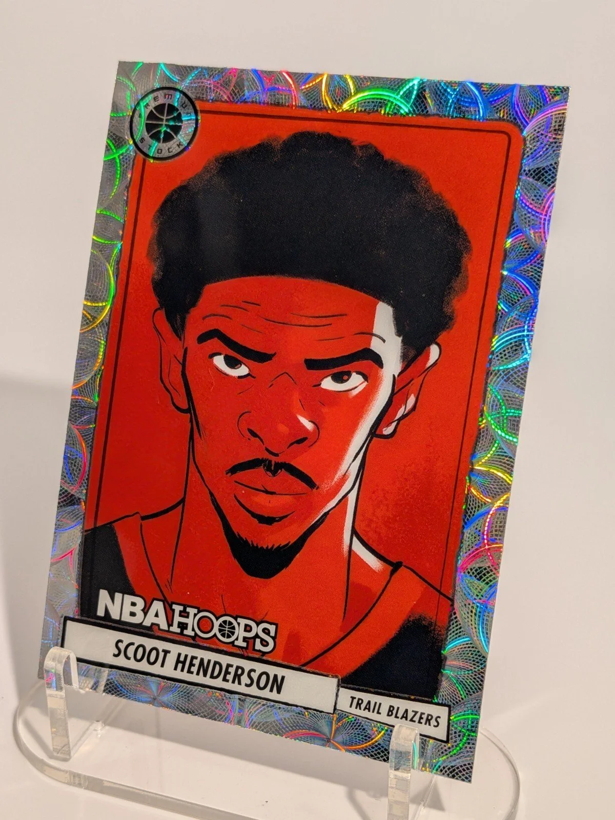 2023-24 Hoops Premium Stock #19 Scoot Henderson Presentations Premium Prizm SSP - photo 2