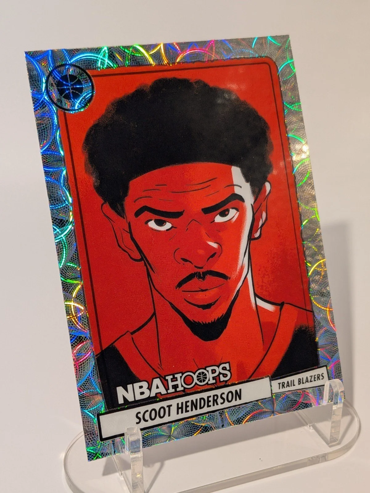 2023-24 Hoops Premium Stock #19 Scoot Henderson Presentations Premium Prizm SSP - photo 3