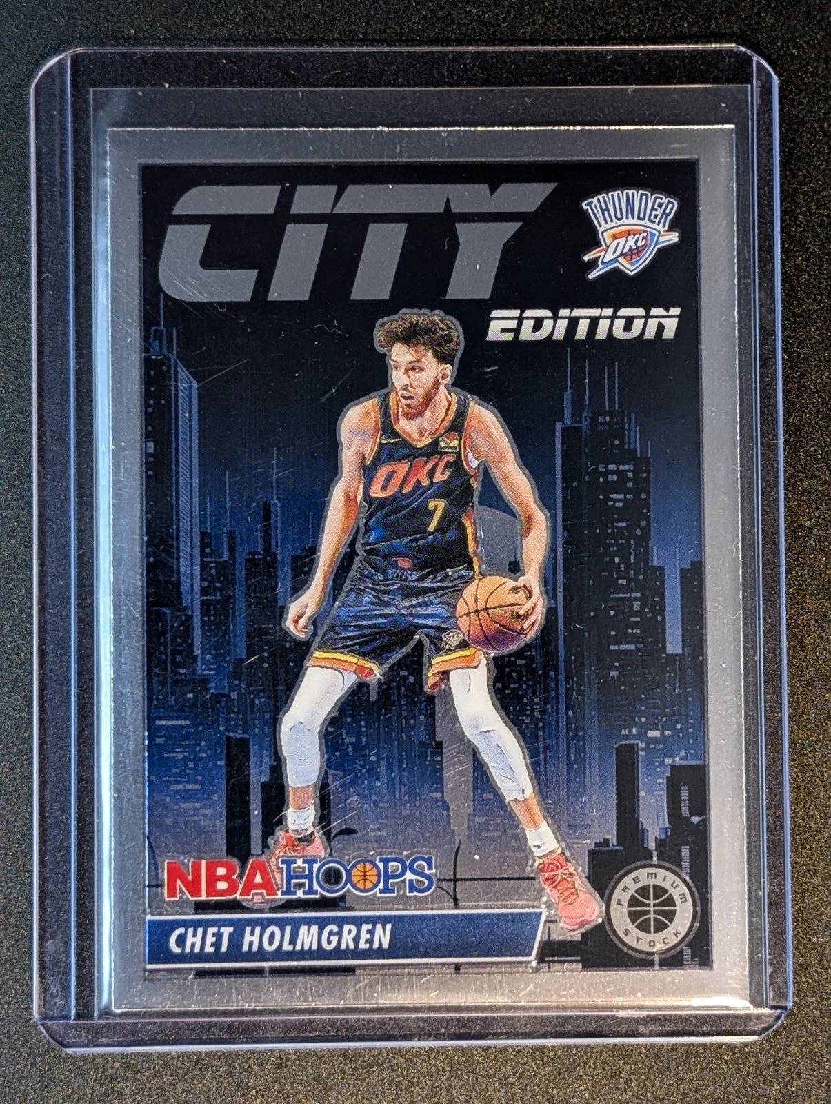 Front of 2023-24 Hoops Premium Stock #9 Chet Holmgren City Edition