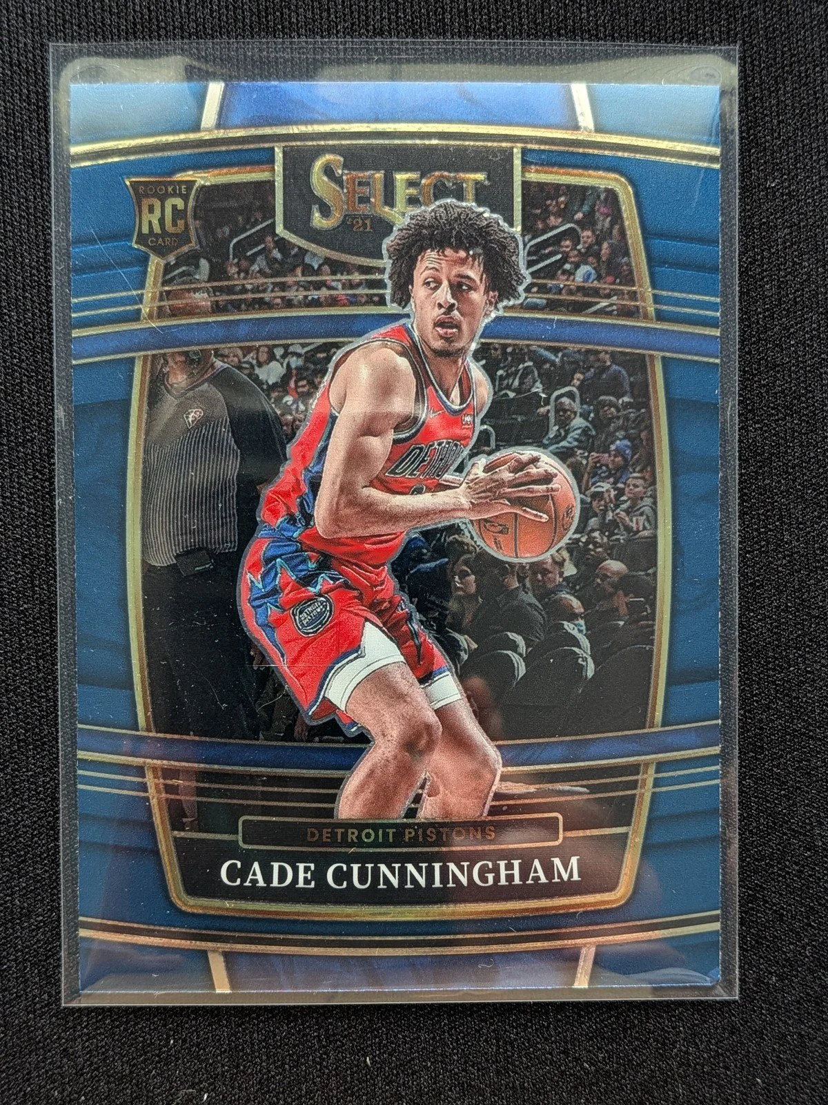 Front of 2021-22 Panini Select #11 Cade Cunningham Blue RC READ DESC
