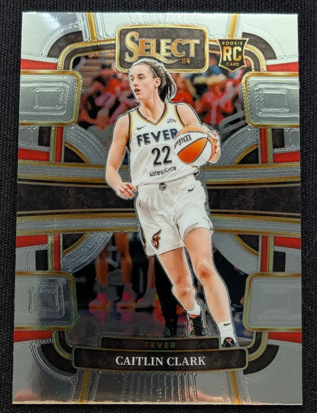 Front of 2024 Panini Select WNBA #72 Caitlin Clark Rookie RC