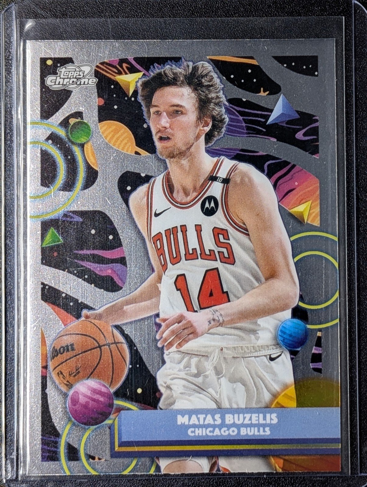 Front of 2025-26 Topps Chrome Cosmic #55 Matas Buzelis