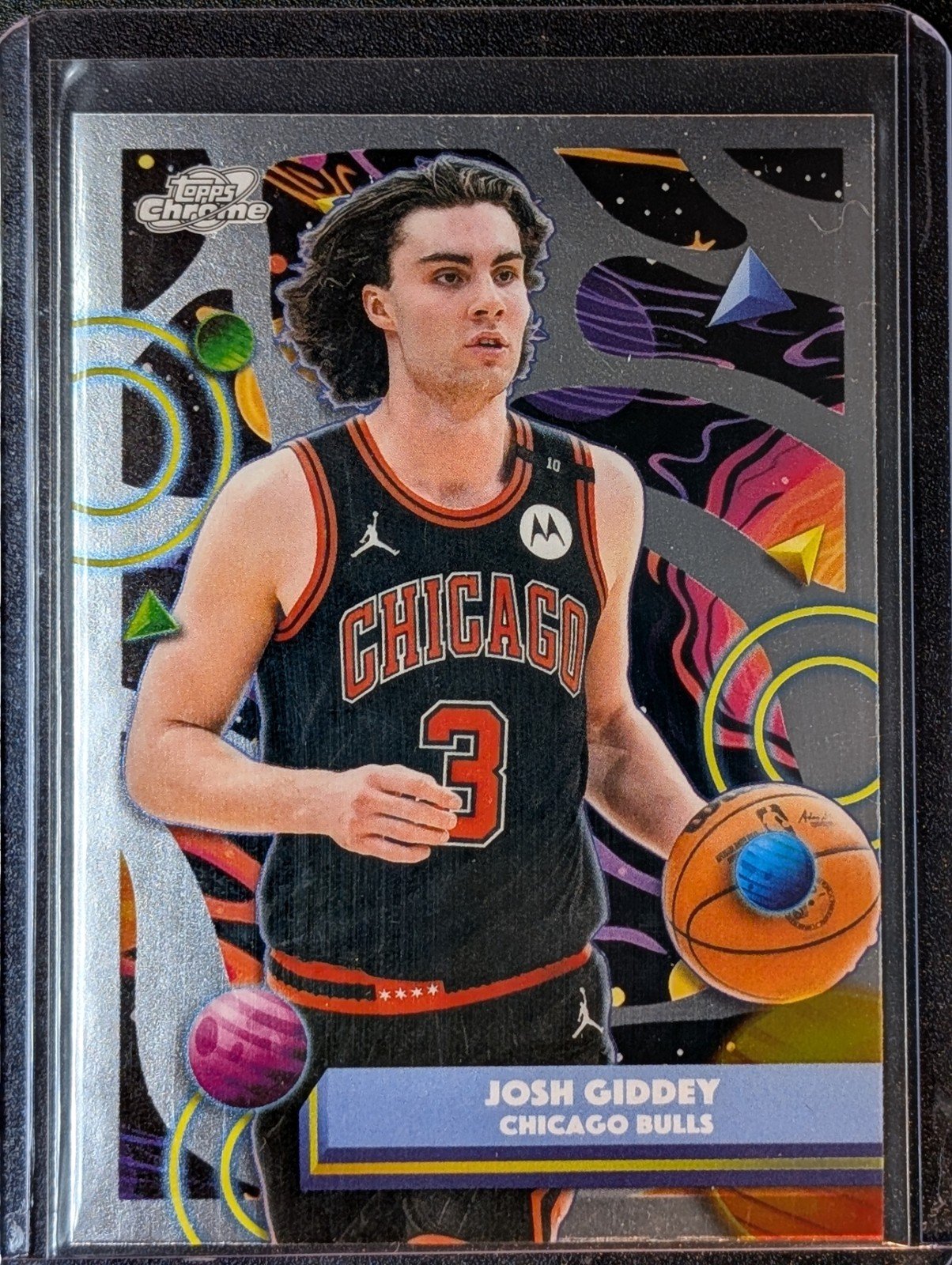 Front of 2025-26 Topps Chrome Cosmic #118 Josh Giddey