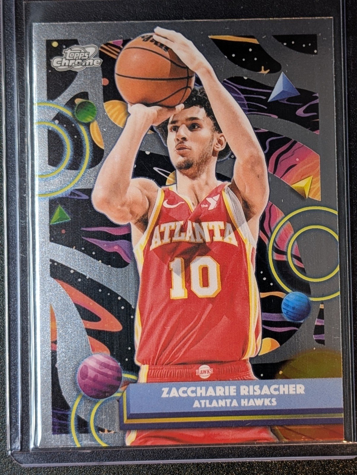 Front of 2025-26 Topps Chrome Cosmic #52 Zaccharie Risacher