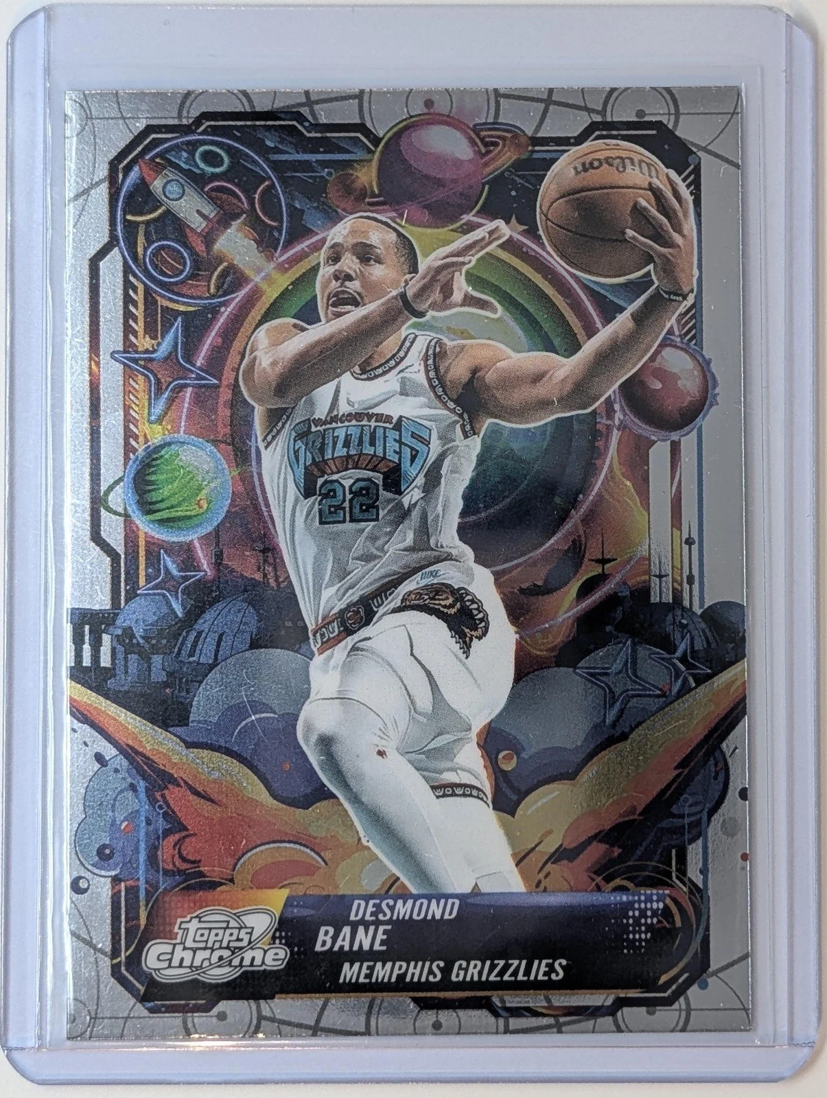 Front of 2025-26 Topps Chrome Cosmic #PRP-12 Desmond Bane Propulsion