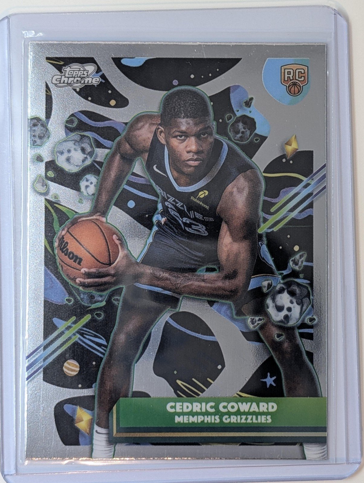 Front of 2025-26 Topps Chrome Cosmic #7 Cedric Coward