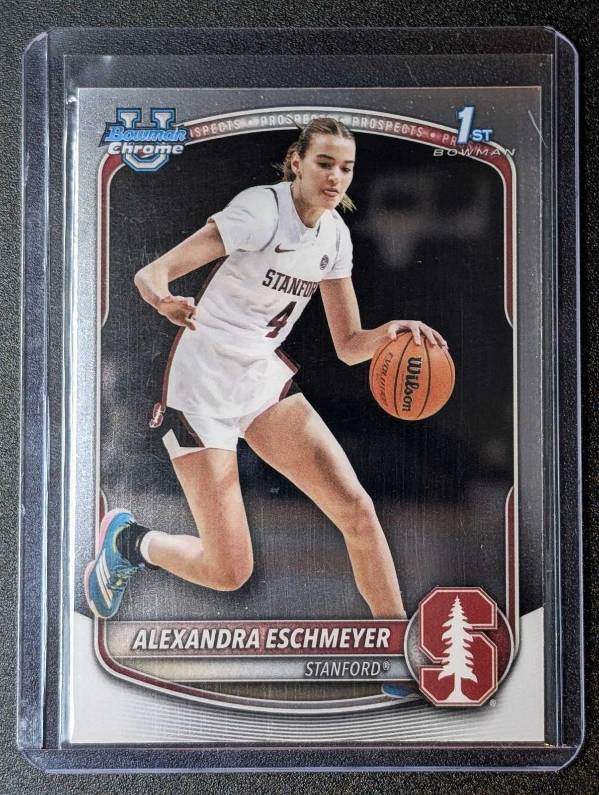 Front of 2025-26 Bowman #BCP-75 Alexandra Eschmeyer Chrome Prospects