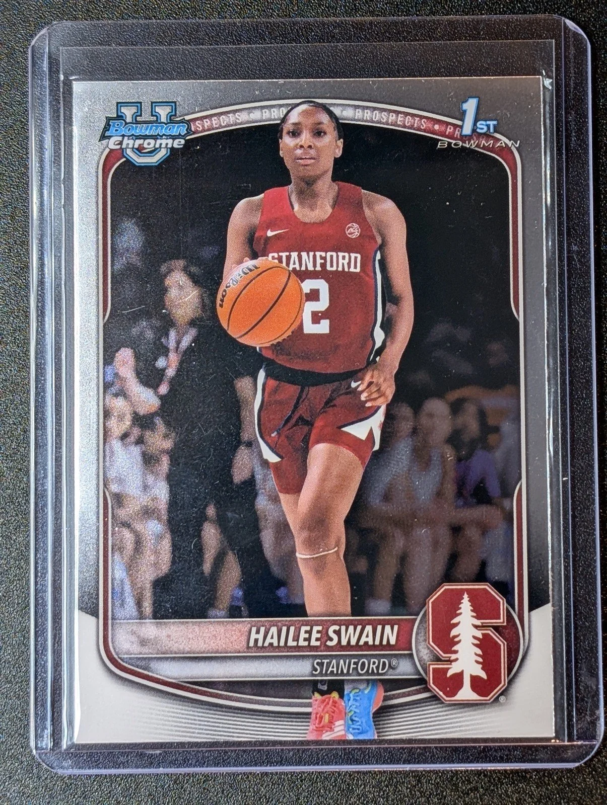 Front of 2025-26 Bowman #BCP-38 Hailee Swain Chrome Prospects