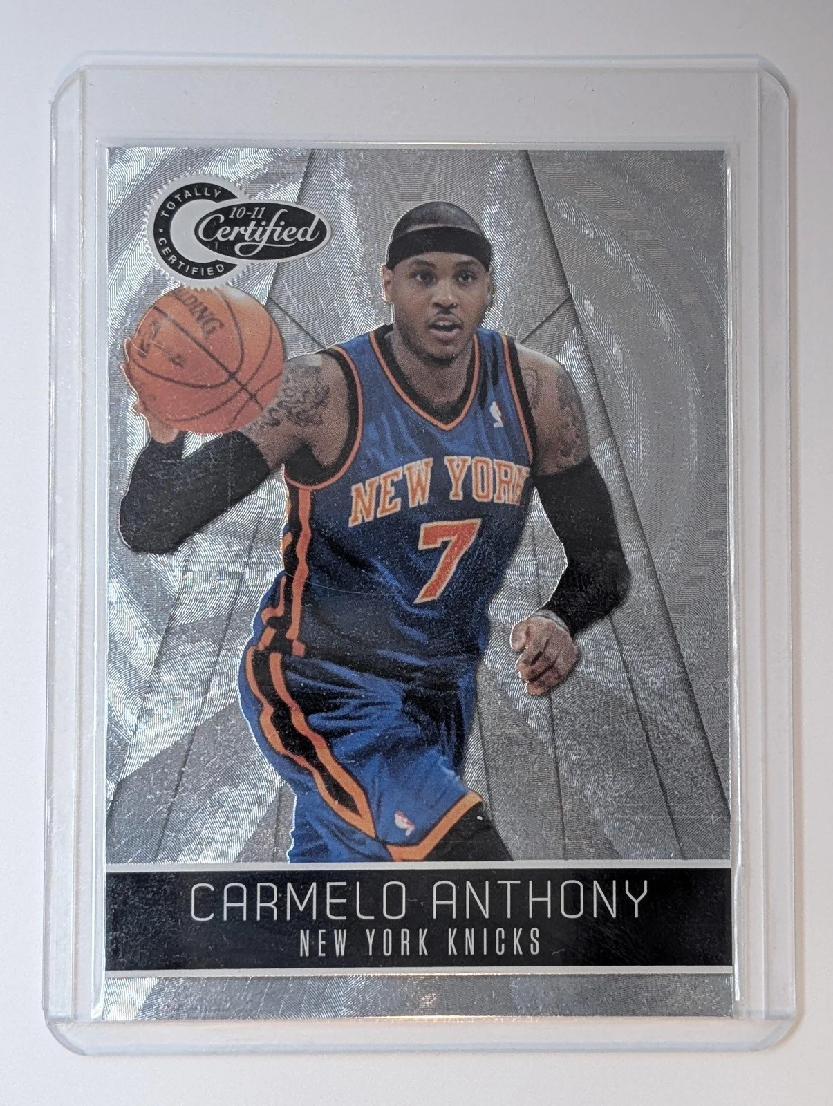 Front of 2011 Panini Totally Certified #65 Carmelo Anthony Totally Certified /1849